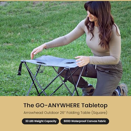26” Heavy-Duty Portable Folding Camping Table with Carrying Case K362532