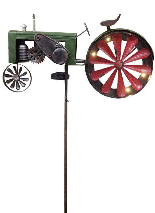Solar Tractor Stake Wind Spinner I946