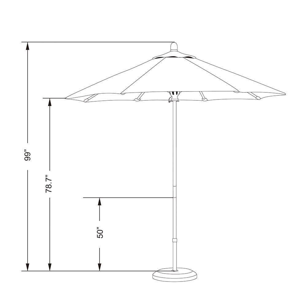 7.5 ft Wood Market Umbrella N659
