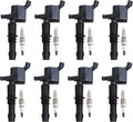 Set of 8 Platinum Spark Plug and 8 Ignition Coil Pack Compatible with Ford 5.4L 4.6L Q5736
