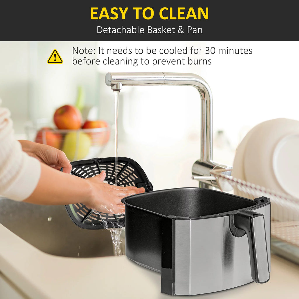 Black 6.9 Quart Air Fryer with Nonstick Basket X443