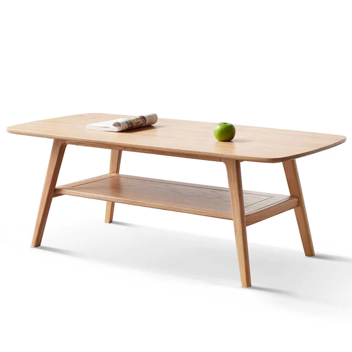 Solid Wood Coffee Table with Storage Shelf D33291