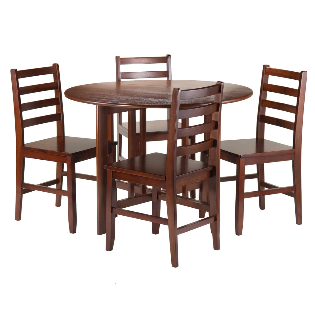 5 Pc Walnut Drop Leaf Dining Set S36192