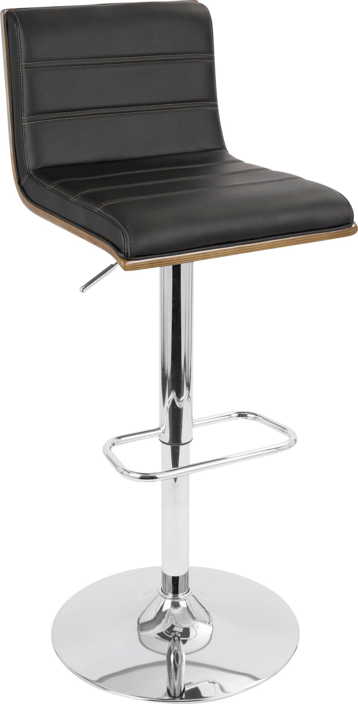 Walnut/Black Barstool I52828