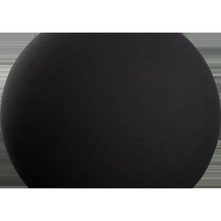 Designer Stool, Fabric Padded Black Seat, Grey Frame N489852