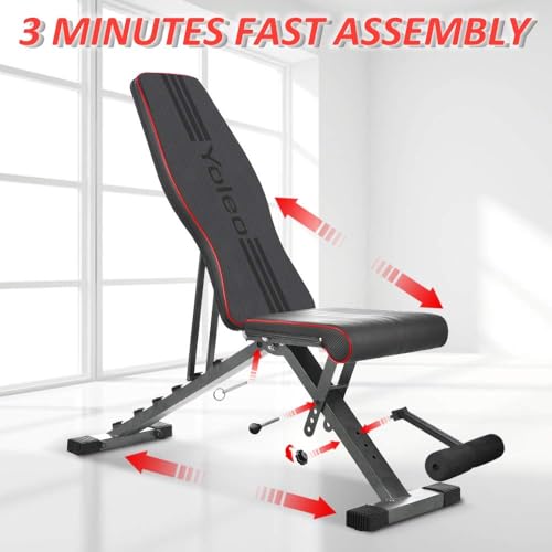 Adjustable Weight Bench, Foldable Folding Bench 330 lbs Capacity, Decline Incline Flat V627