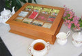 Tea Bag Storage Box Solid Wood Oak Finish H775