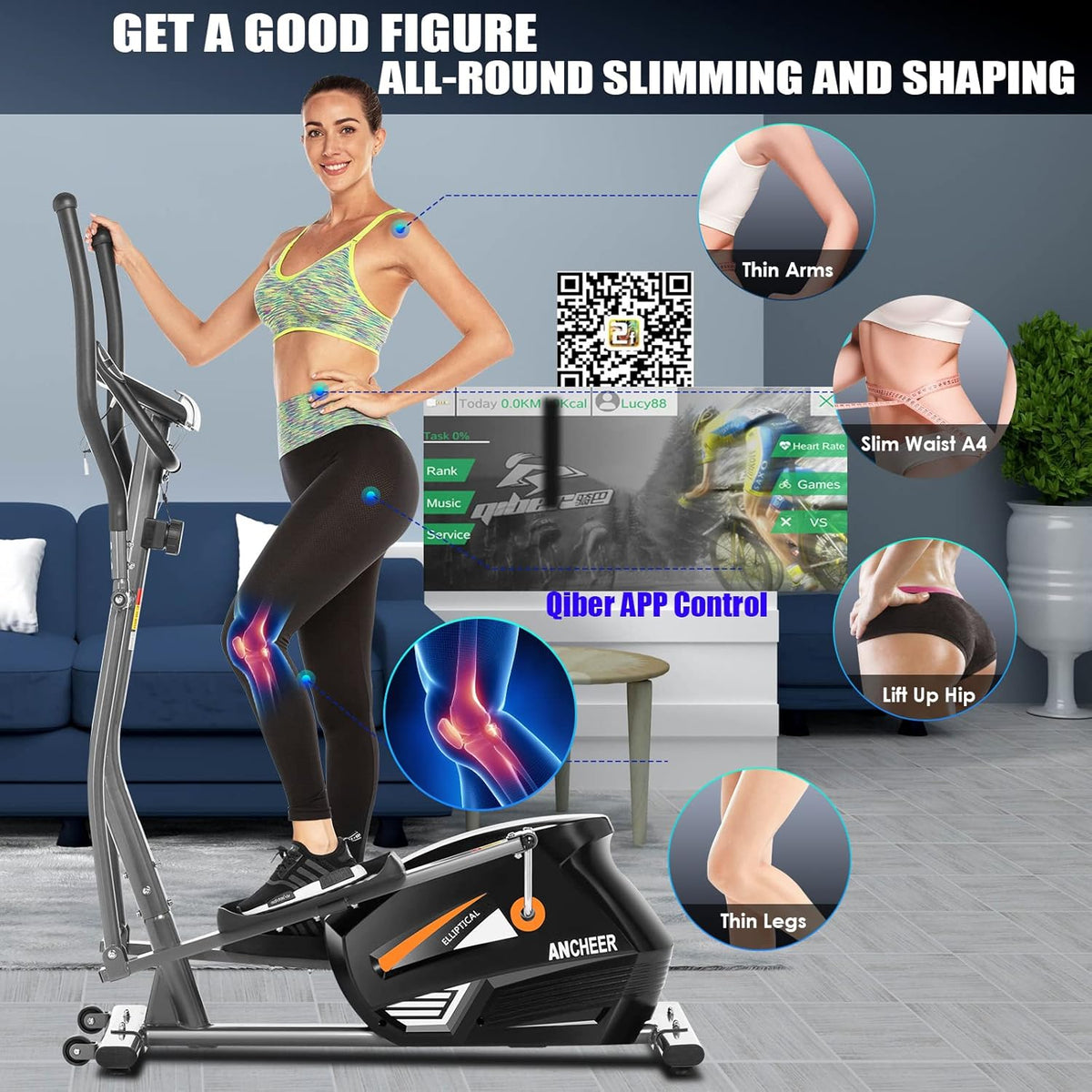 Elliptical Cross Trainer with LCD Monitor I5575