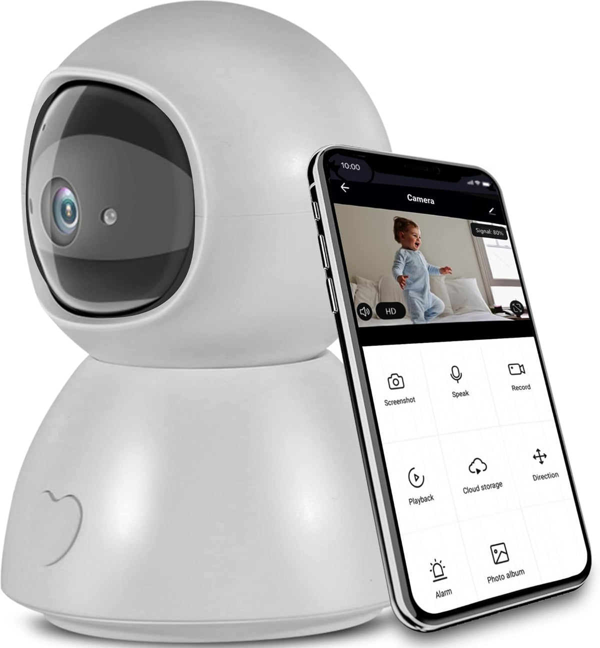 1080p WiFi Baby Monitor Indoor Security Camera with Night Vision T2106