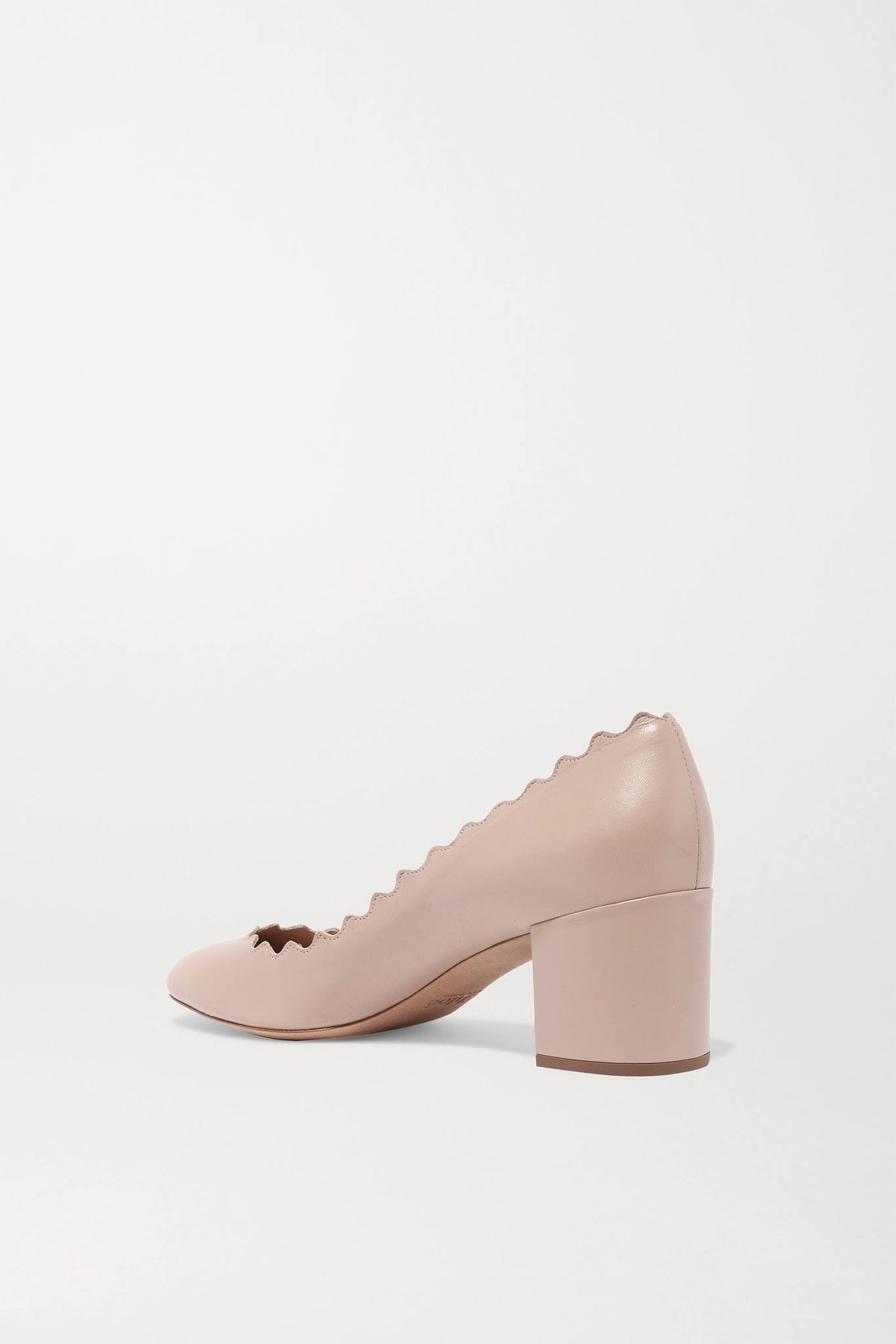 Scalloped Leather Pump 10 C7611