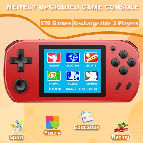 Handheld Retro Video Game System with 270 Games, Black P947880