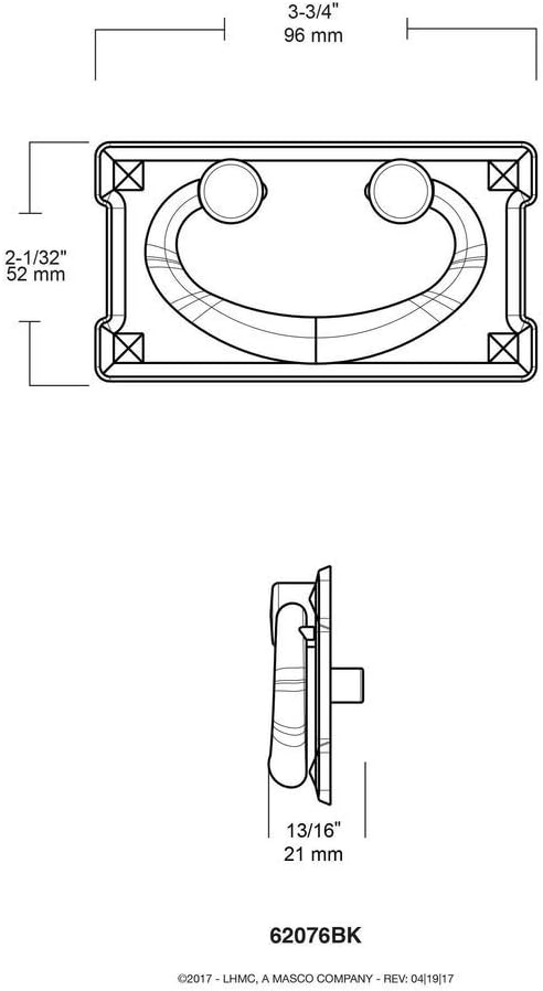 Matte Black 3 in. Cabinet Pulls D2691