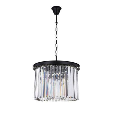 6 Light Grey Iron Crystal Prism Luminaires W484907