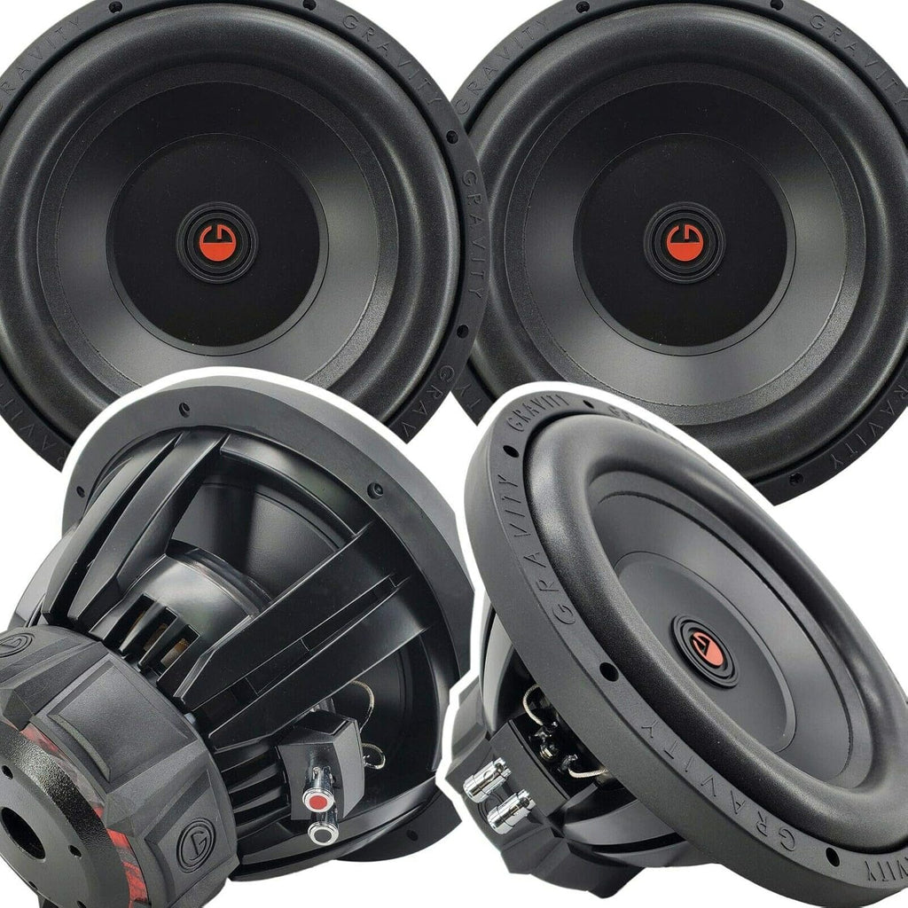 Pair of 12 Inch 6000 Watt Car Audio Subwoofer 4 Ohm DVC (2 Woofers) B6655