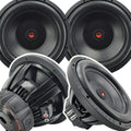 Pair of 12 Inch 6000 Watt Car Audio Subwoofer 4 Ohm DVC (2 Woofers) B6655