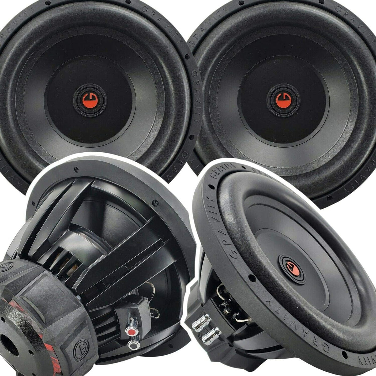 Pair of 12 Inch 6000 Watt Car Audio Subwoofer 4 Ohm DVC (2 Woofers) B6655