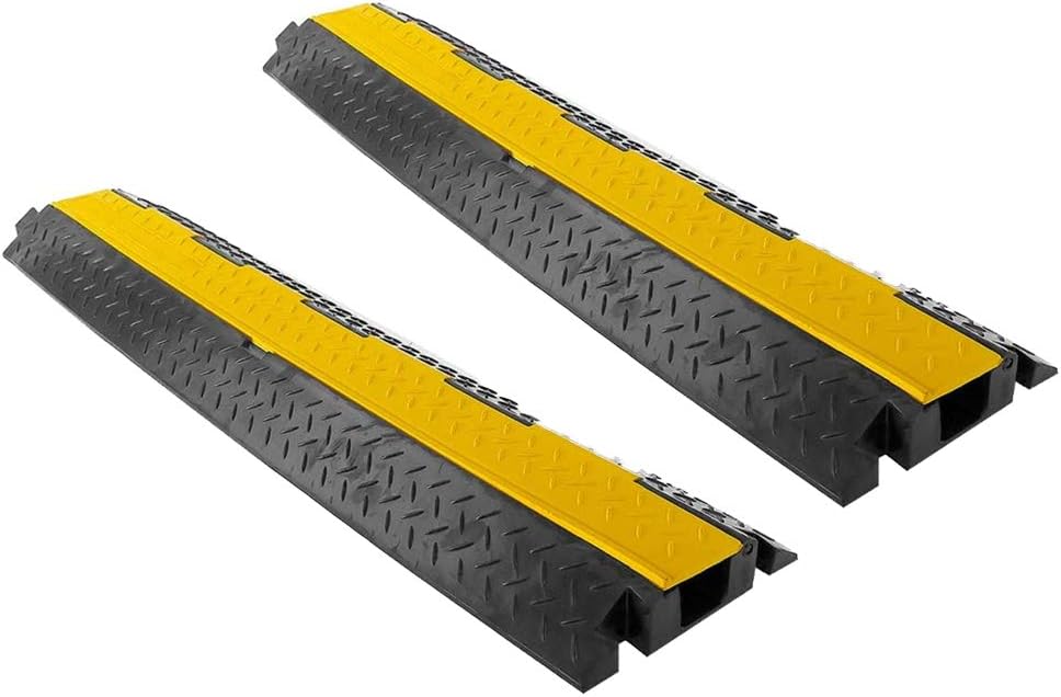 Heavy Duty Rubber Cord Concealer Cable Protector Pair B237351