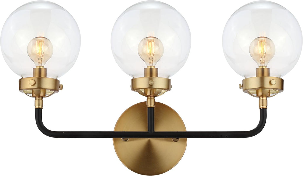 Brass Gold/Black 2-Light Sconce K26662