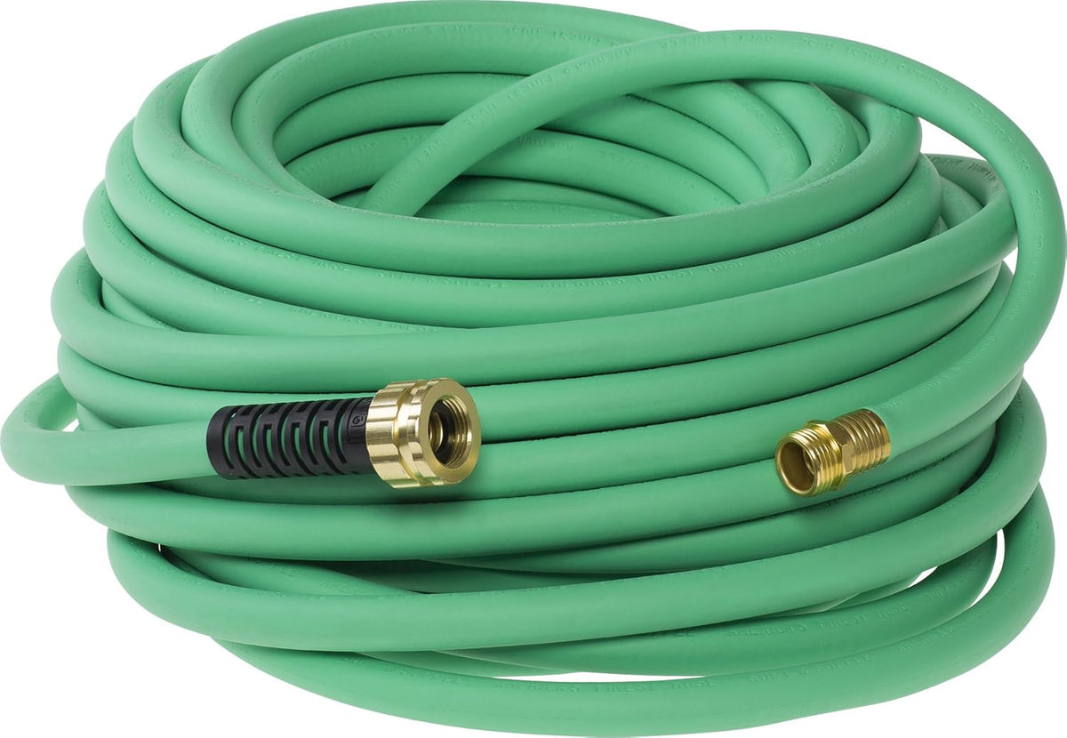 Soft & Supple Easy Coil Water Hose with Crush Proof Couplings 50' x 5/8", Green I49282