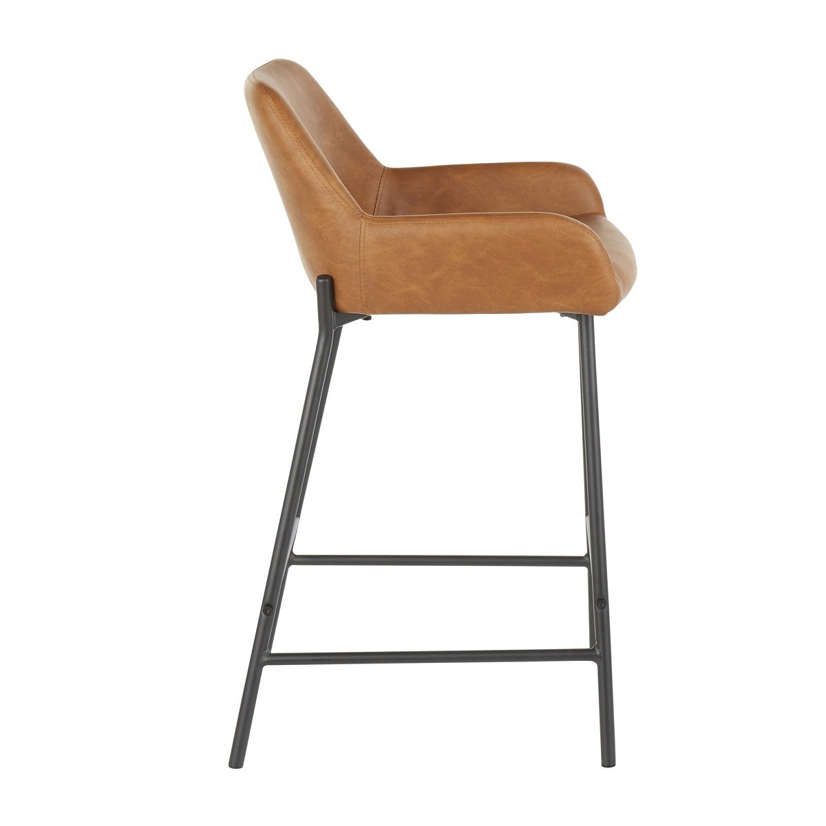 Set of 2 Faux Leather Counter Stools U37412