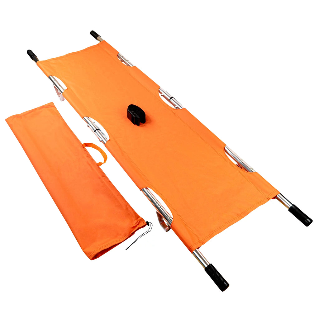 Orange Folding Medical Stretcher T4021
