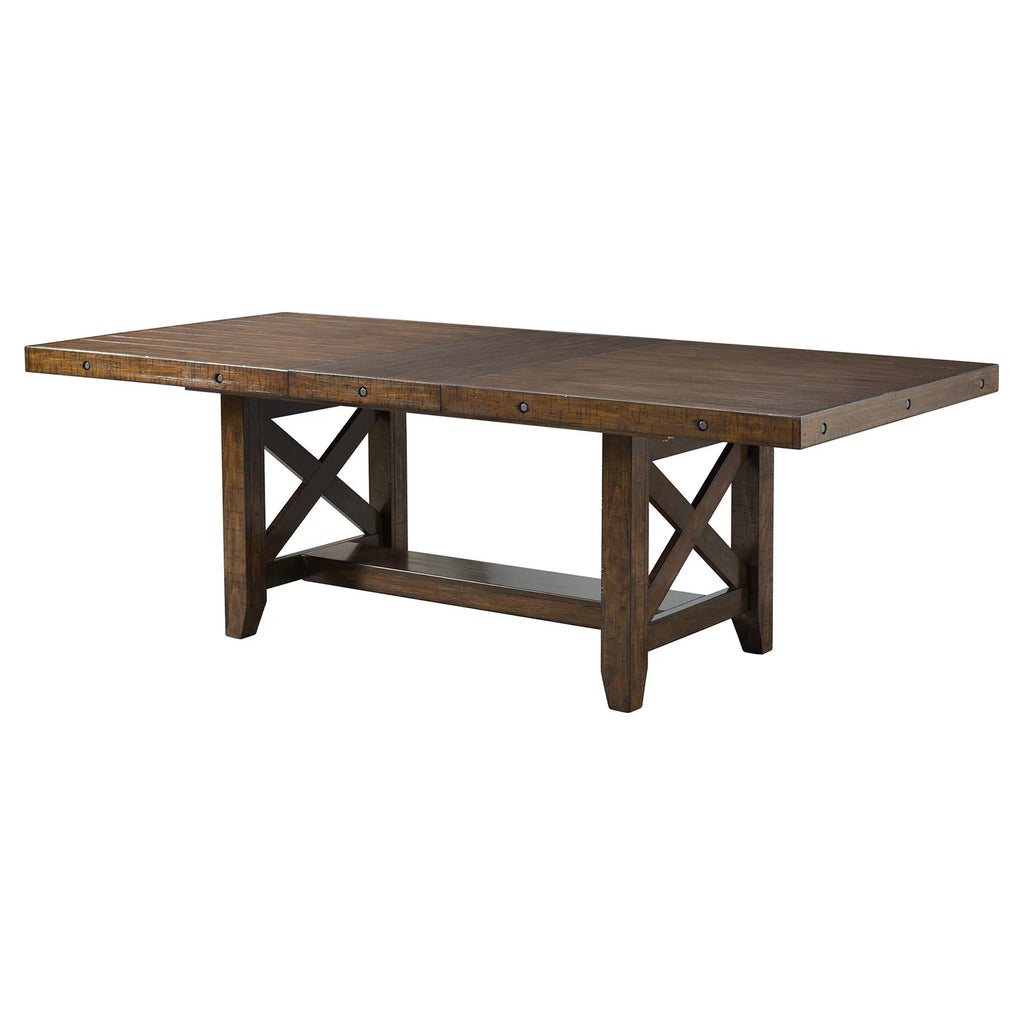 7PC Dining Set Table & 6 Fabric Side Chairs C828007