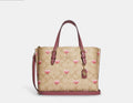 Heart Stripe Print Crossbody Tote V7527