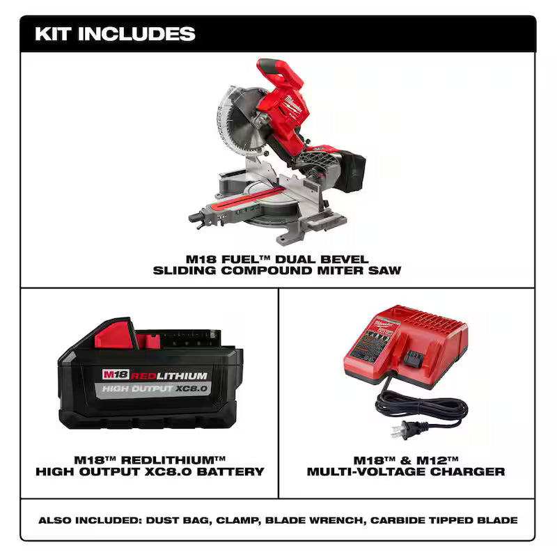 18V Lithium-Ion Brushless Cordless 10 in. Dual Bevel Sliding Compound Miter Saw Kit G682106