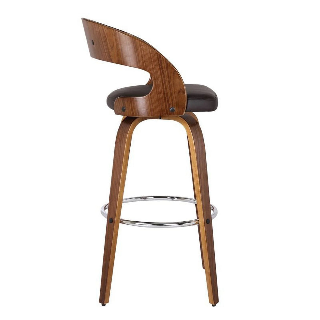 26" Faux Leather Counter Stool in Brown H585272