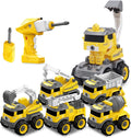 5 in one Construction Truck Take Apart Toy with Electric Drill N868110