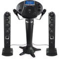 Black Bluetooth Pedestal Karaoke System with Two Microphones F97893