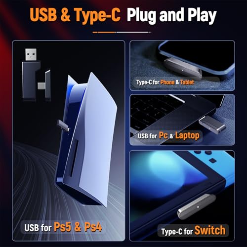 2.4GHz Wireless Gaming Headset with Flip Microphone B258413