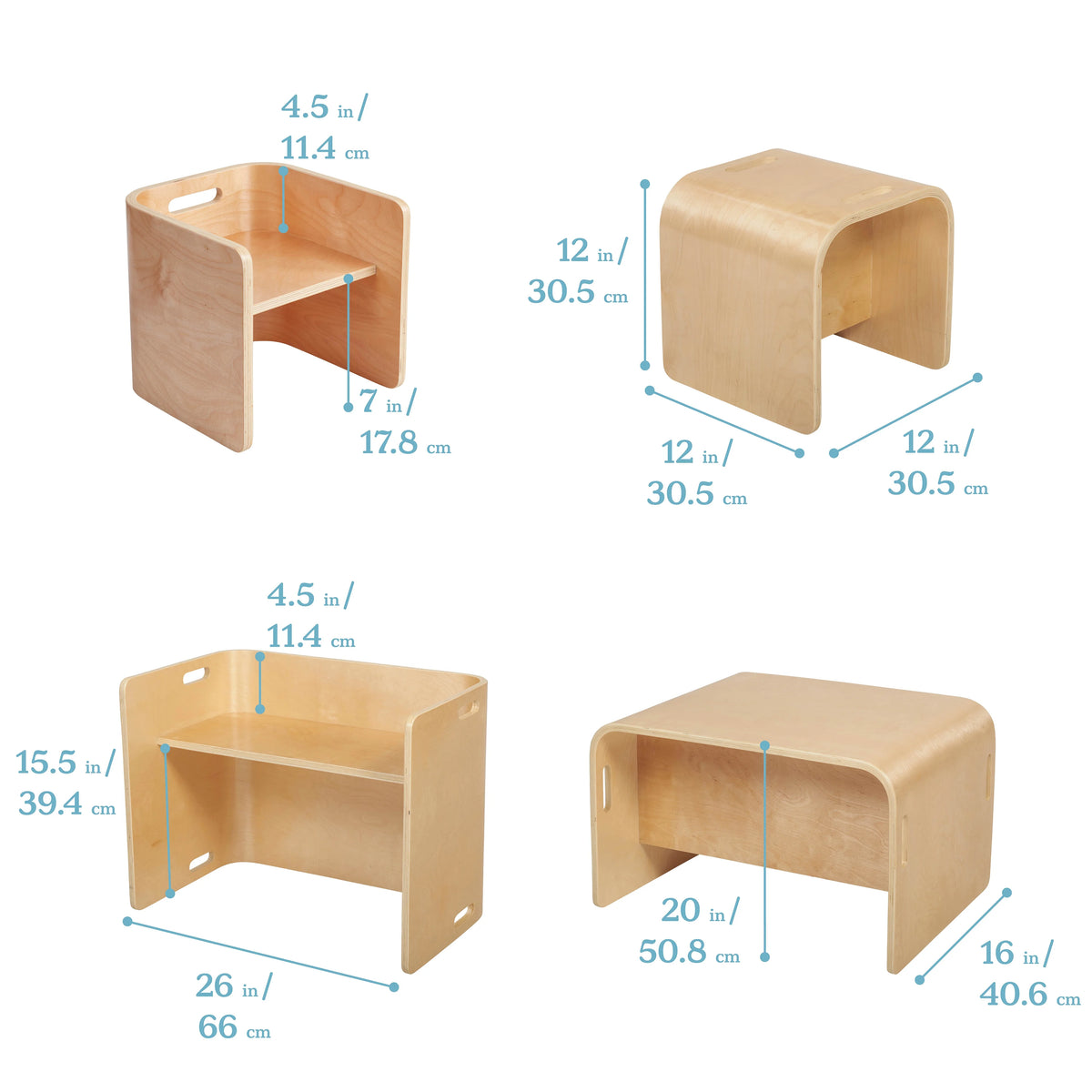Bentwood Table and Chair Set, Natural, 3-Piece P862575