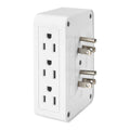 6 Outlet 3-Prong Side Entry Tap White H4978