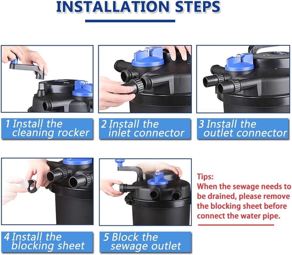 Pond Pressure Filter 1600 Gallons D8820