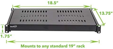 1U 19-Inch Sliding Network Cabinet Shelf Black P26122