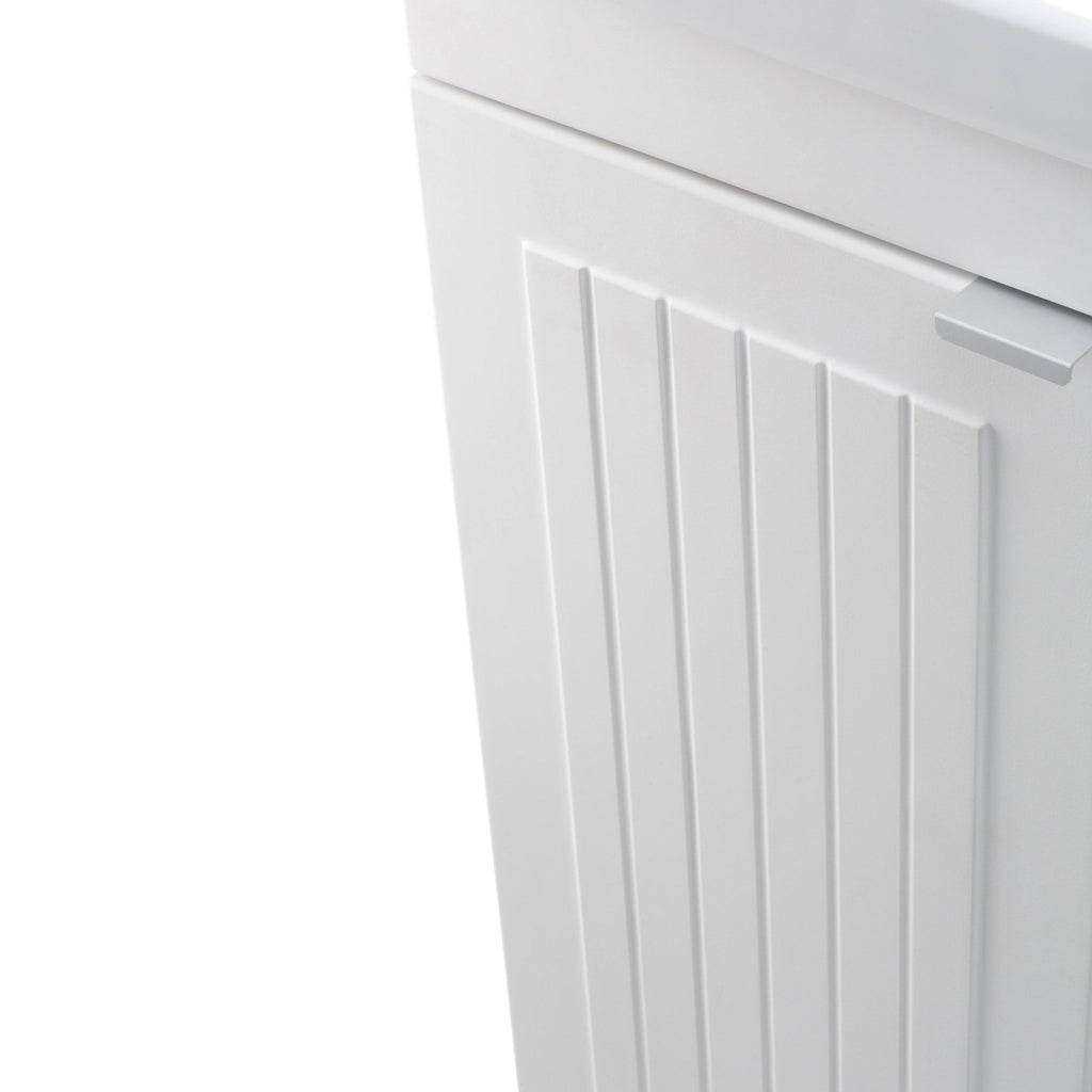24 inch Laundry Cabinet with Faucet and ABS Sink (Pure White) X735010