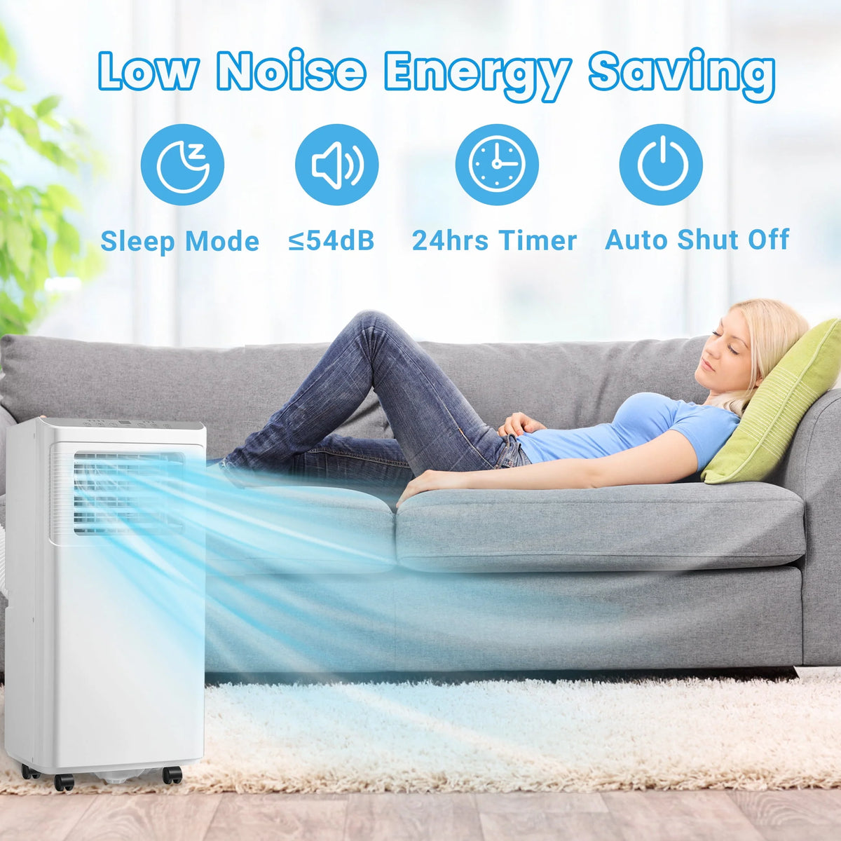 8000 BTU Portable Air Conditioner with Dehumidifier & Fan R90192