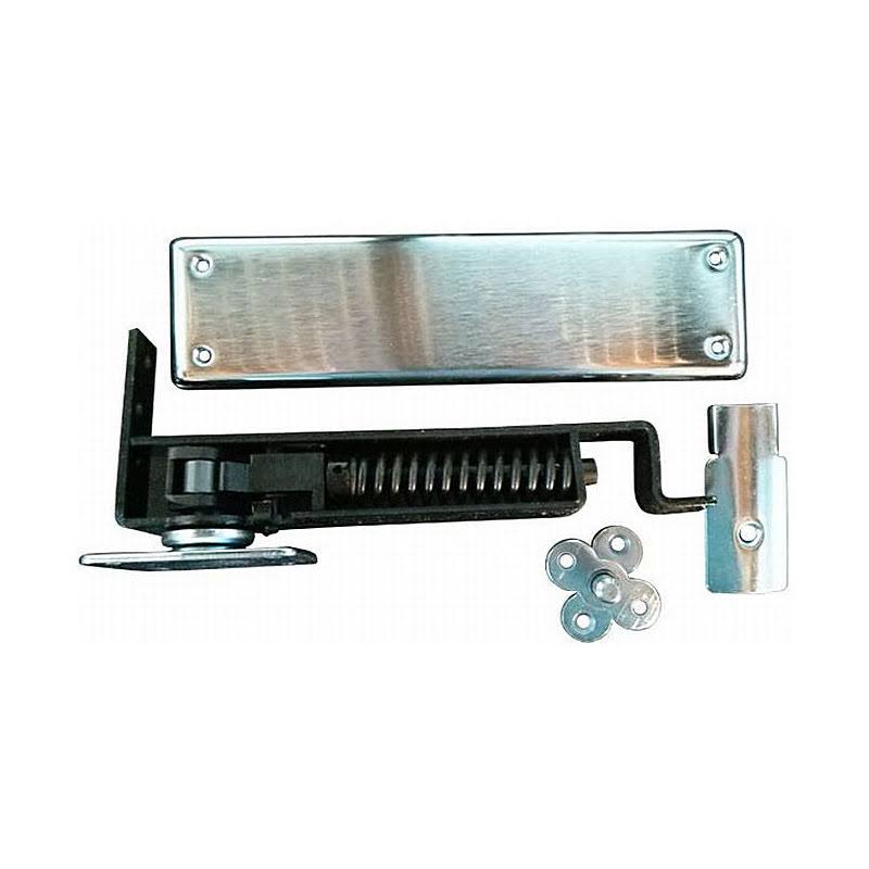Satin Chrome Double Action Floor Mount A790