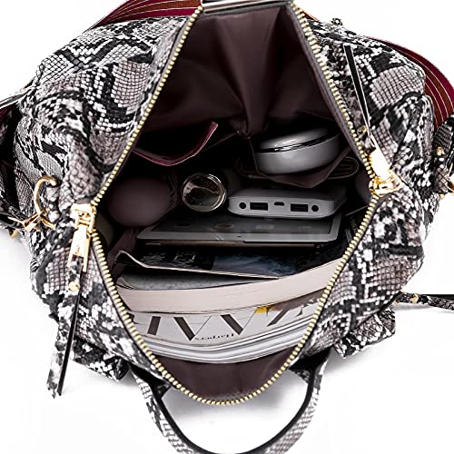 Grey Snake Print Backpack C2271