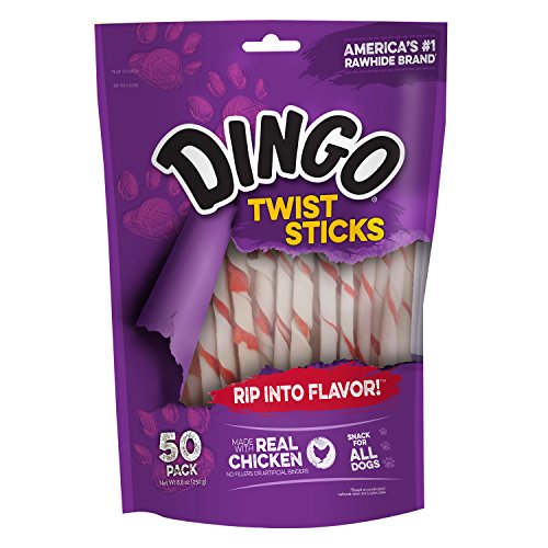 Twist Sticks 50 Count Rawhide For Dogs Made With Real Chicken F196291