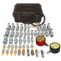 Hydraulic Pressure Test Coupling Kit, Pressure Gauges Set, Test Hose, BSPP ORFS JIC Hydraulic Swivel Run Tees Set Repair Tools U597207