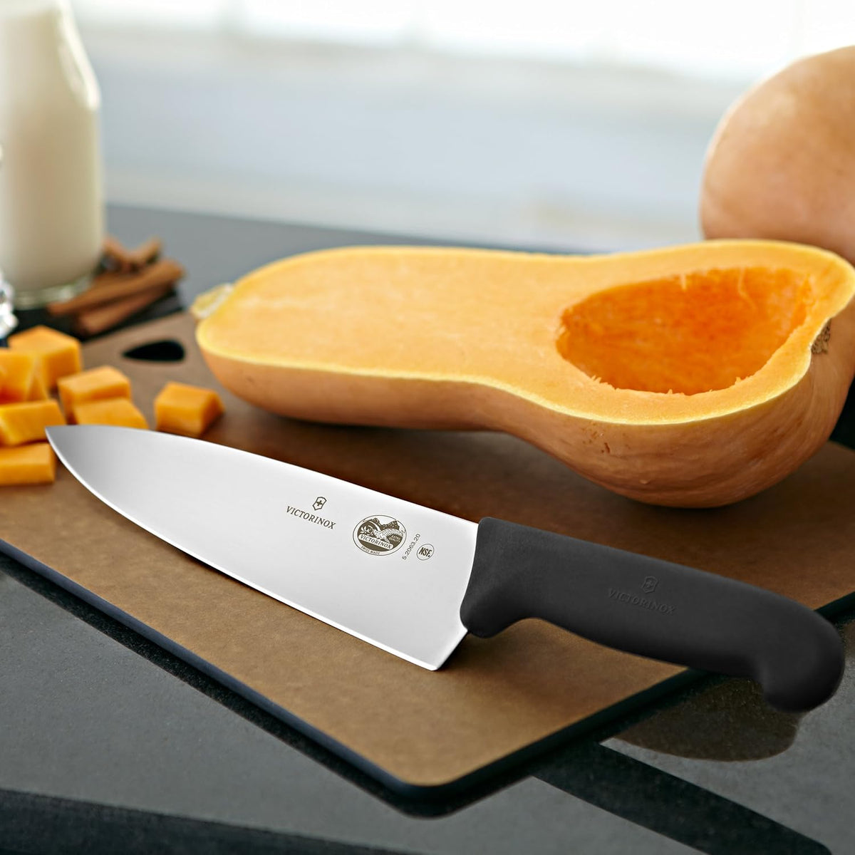 Black 8 in Straight Chef's Knife Q7208