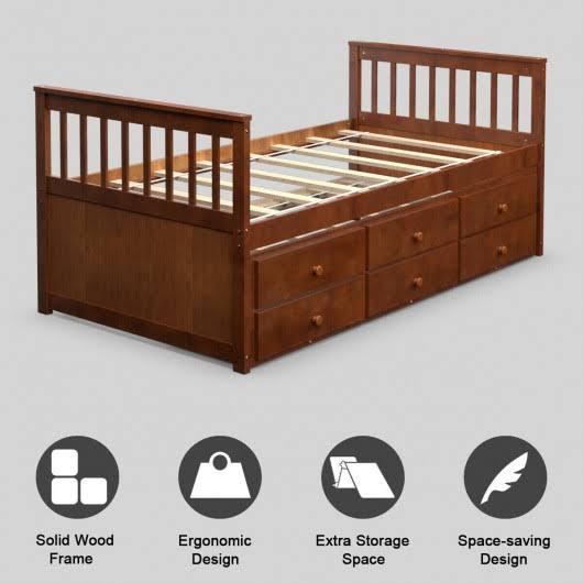 Twin Captain's Bunk Bed L26046
