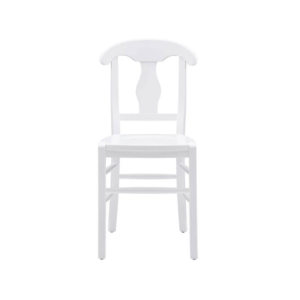 White Wood Dining Accent Chair Set of 2 S2347
