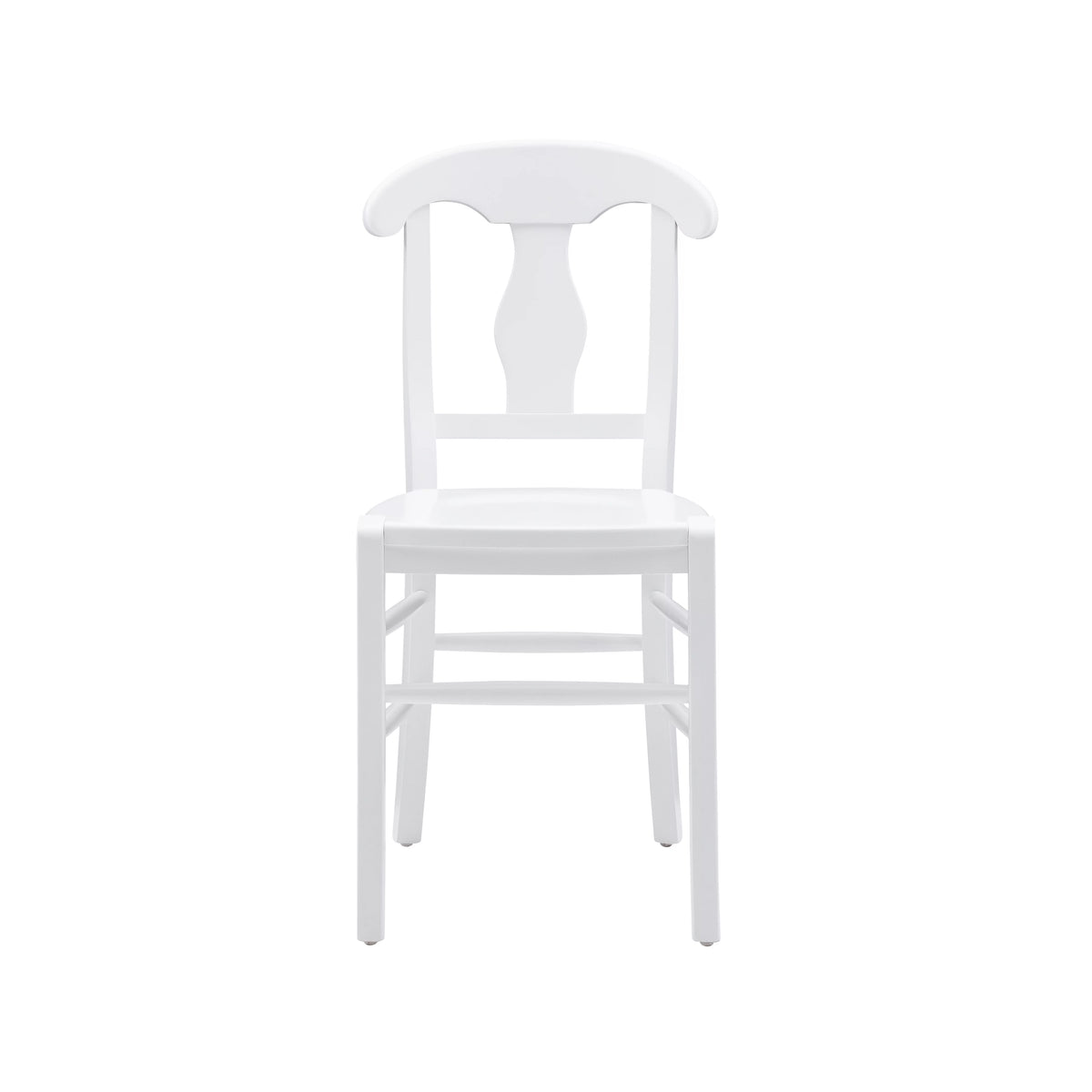 White Wood Dining Accent Chair Set of 2 S2347