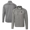 Men's Silver Full-Zip Sweater-Knit Jacket E538