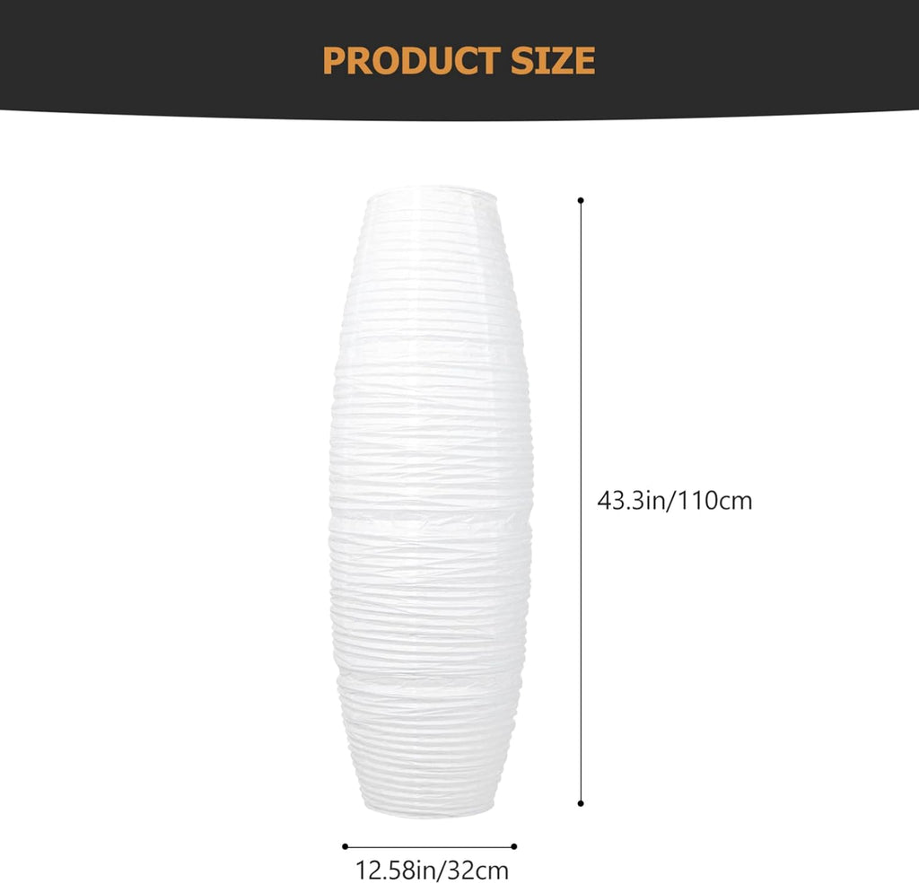 Paper Floor Lamp Shade with Bulb Cage Guard W450959