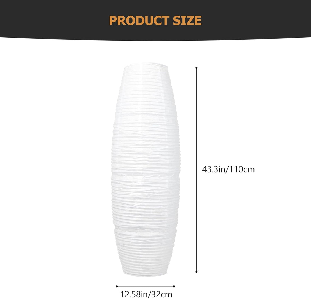 Paper Floor Lamp Shade with Bulb Cage Guard W450959