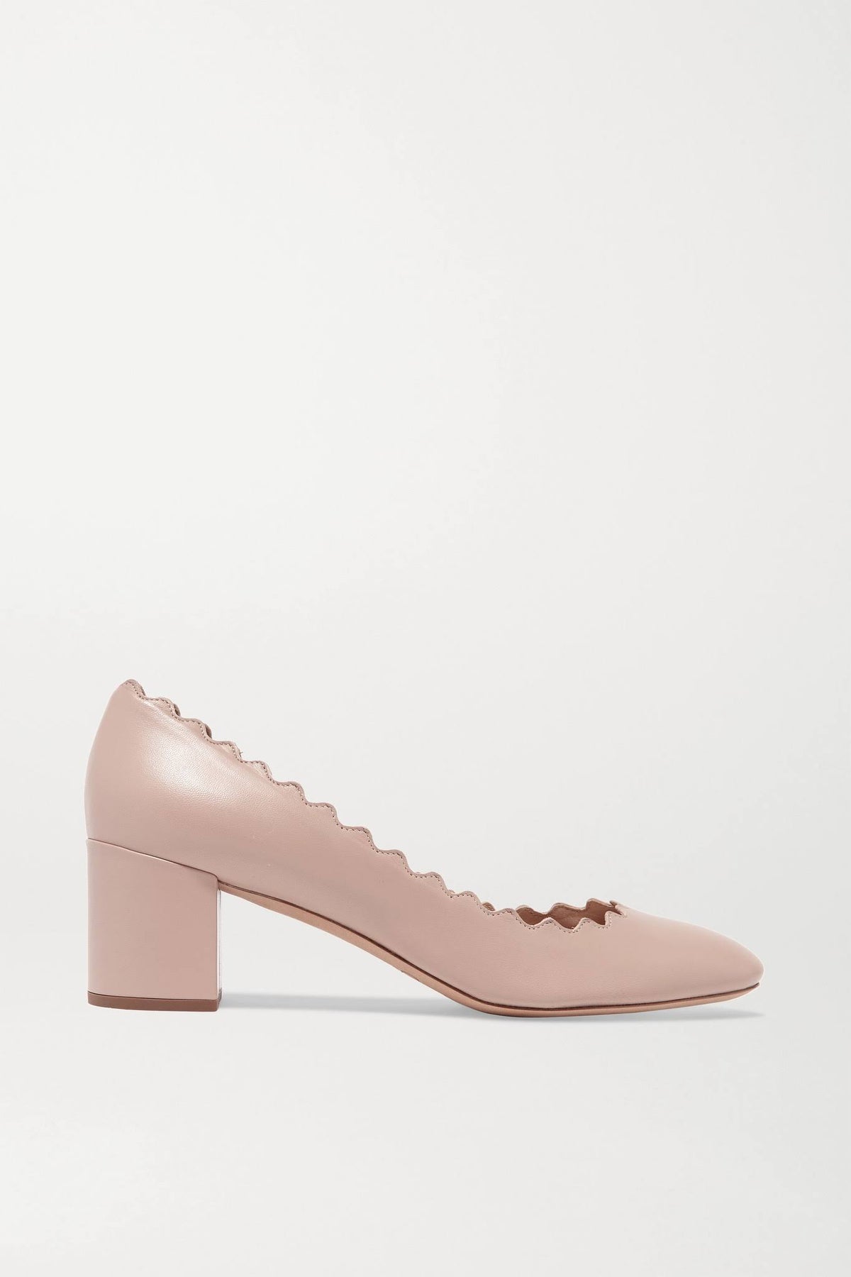 Scalloped Leather Pump 10 C7611